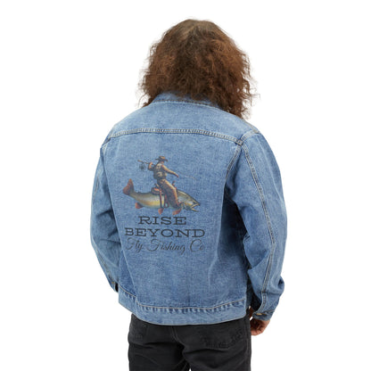 Rise Beyond Cowboy Trout Vintage-Inspired Men's Denim Jacket