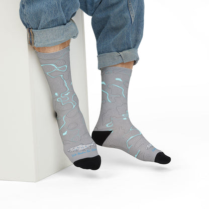 Will Blueline for Work | Topo Flow Fly Fishing Socks | River Worn Performance Crew Socks