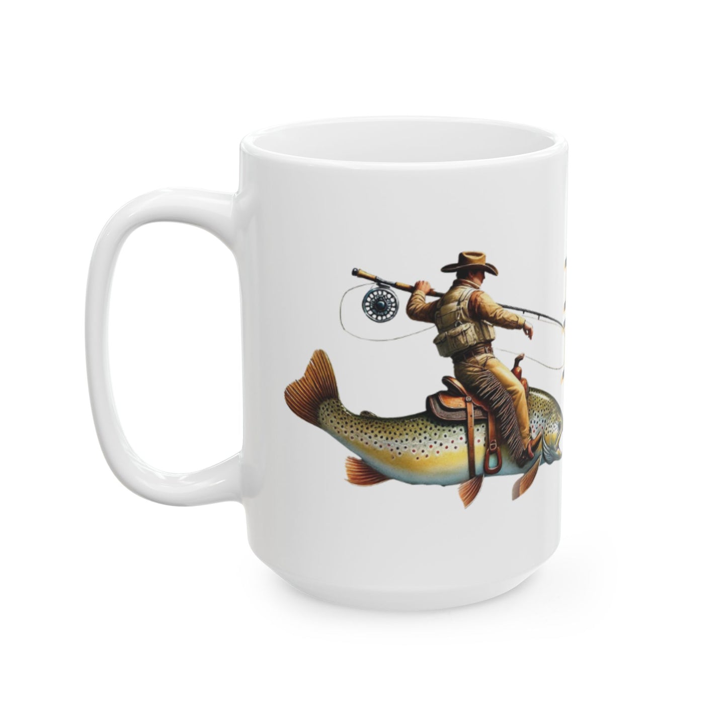 Rise Beyond Cowboy Trout Logo Mug