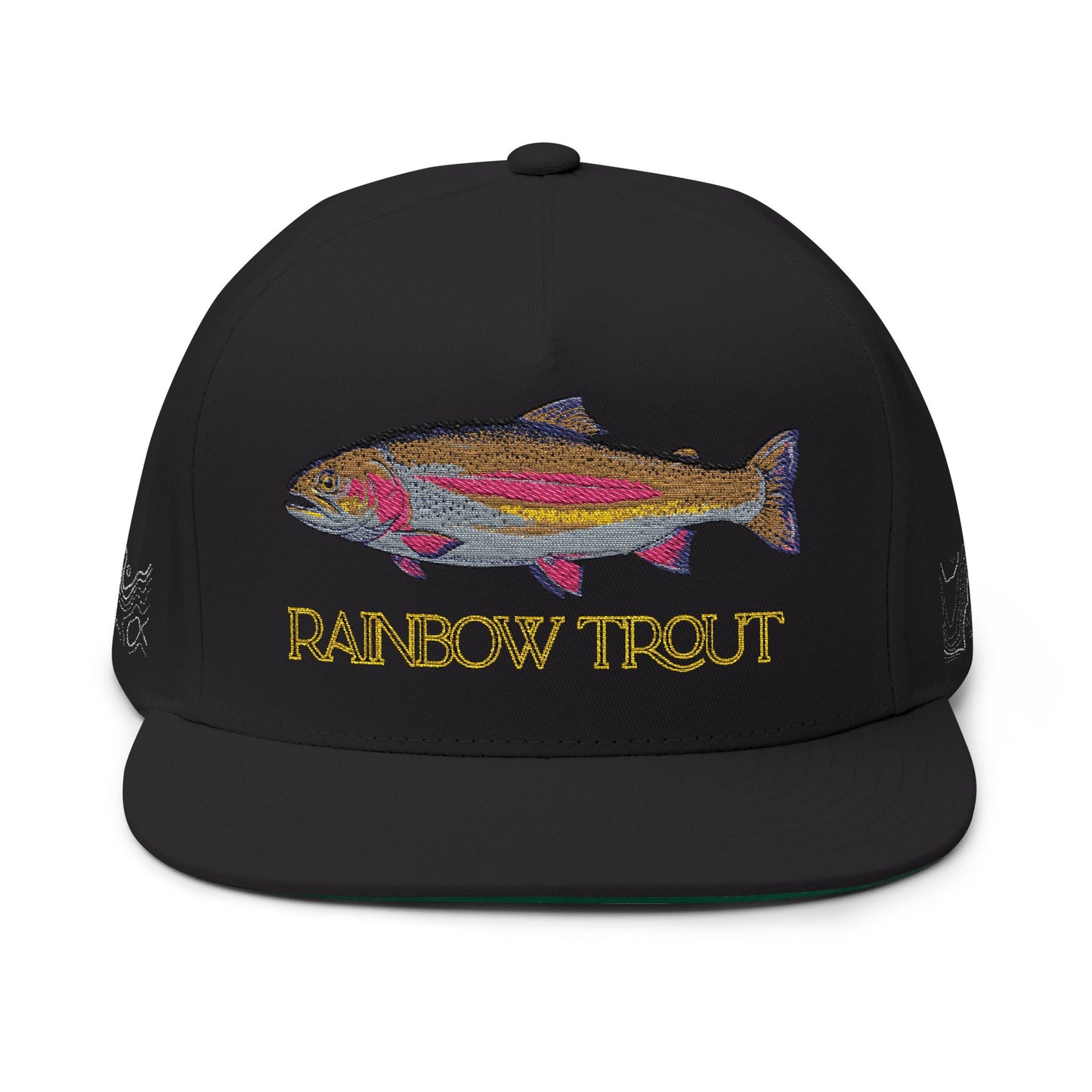 Rainbow Trout Hat | Trout of the Divide Colorado Fly Fishing | Snap Back Flat Bill | Topo