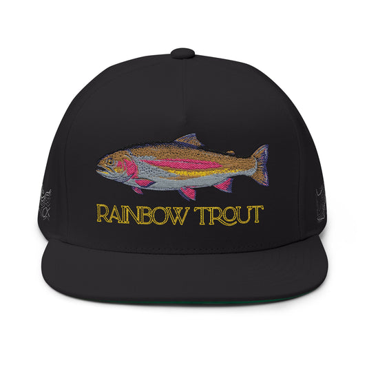 Rainbow Trout Hat | Trout of the Divide Colorado Fly Fishing | Snap Back Flat Bill | Topo