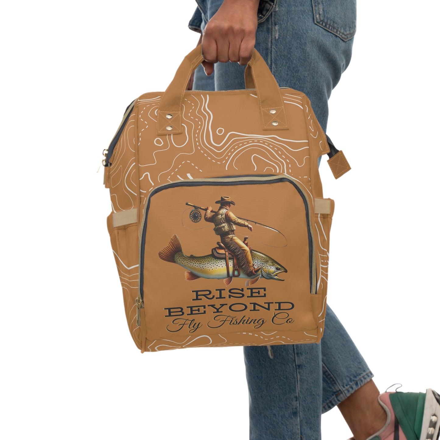 backpack for fly fishing travel Rise Beyond Cowboy Trout Topo Backpack – Rise Beyond Fly Fishing