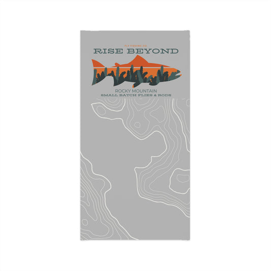 Rise Beyond Rocky Mountain Gray Topo Tube Scarf – Multifunctional Neck Gaiter & Sun Shield
