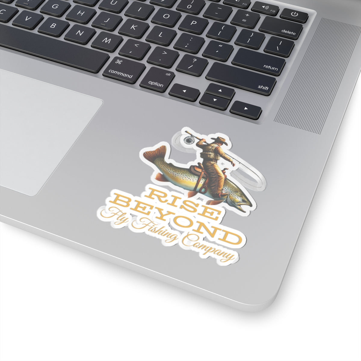 Cowboy Riding Trout Fly Fish Stickers