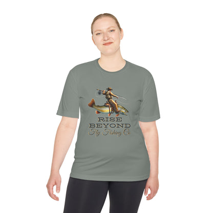 Rise Beyond Cowboy Trout Performance Tee – Moisture Wicking