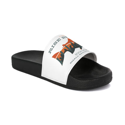 Slide Sandals - 'Rise Beyond' Mountain Graphic Pool Slides for Men