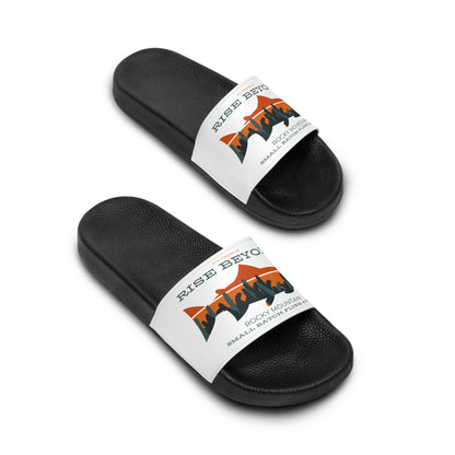 Slide Sandals - 'Rise Beyond' Mountain Graphic Pool Slides for Men
