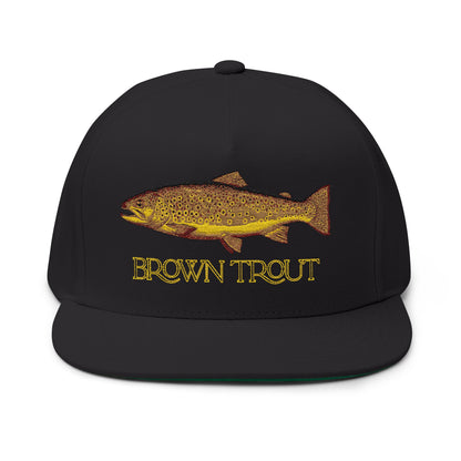 Brown Trout Hat | Trout of the Divide Colorado Fly Fishing | Snap Back Flat Bill | Topo