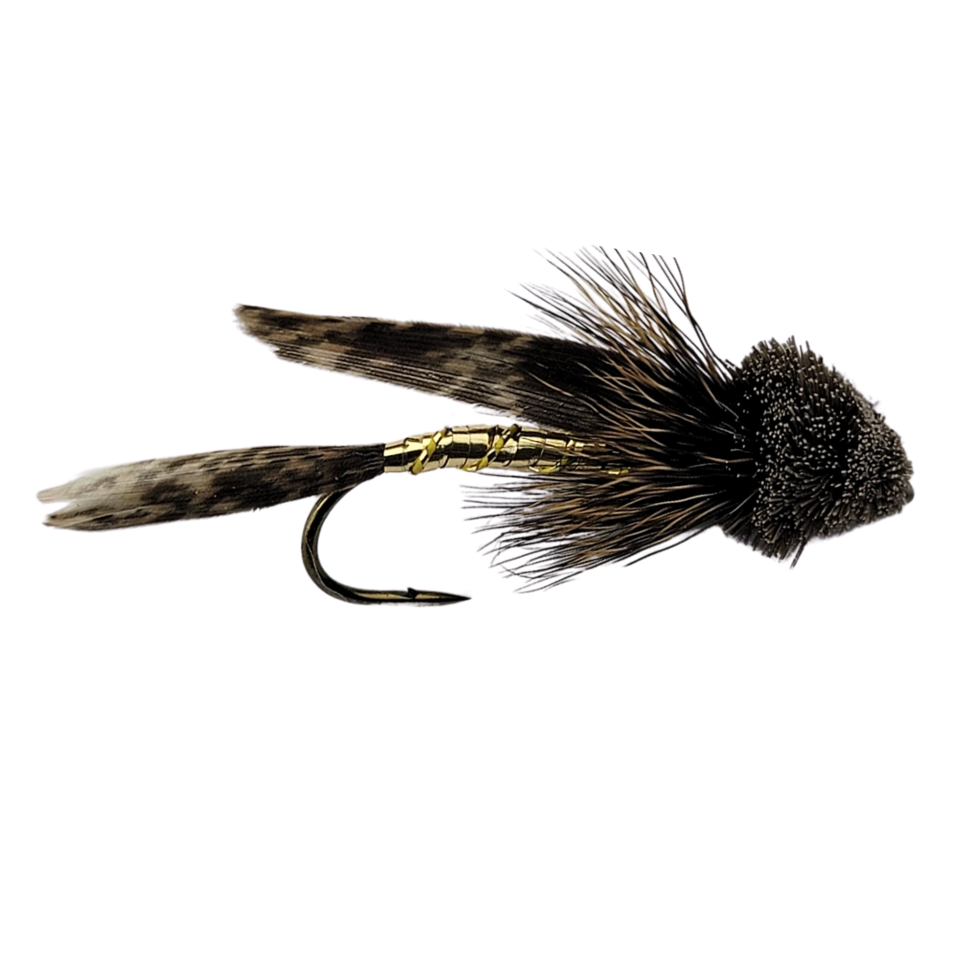 Deer Hair Gold Trout Fly Fishing Muddler Minnow Lures - Pack Of 10 Streamer Flies
